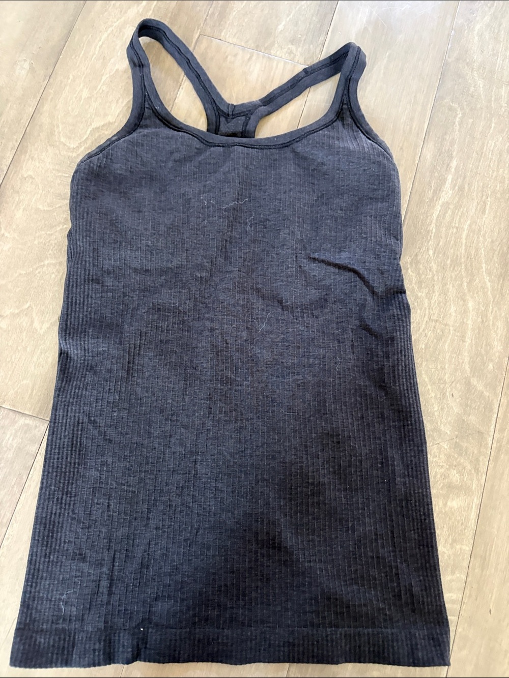 lululemon athletica Black Ribbed Racerback Tank